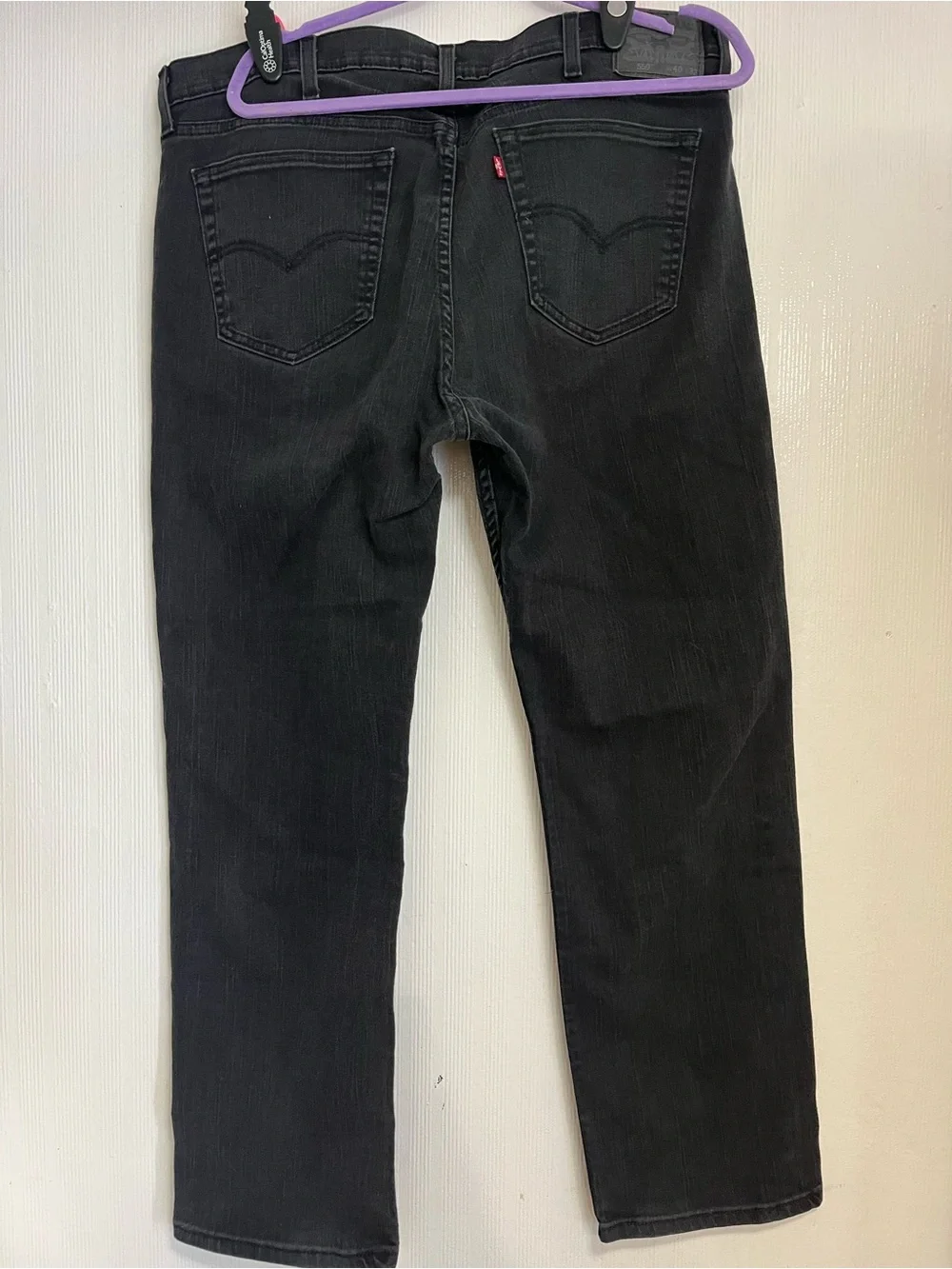 Men's Straight-Leg Black Jeans